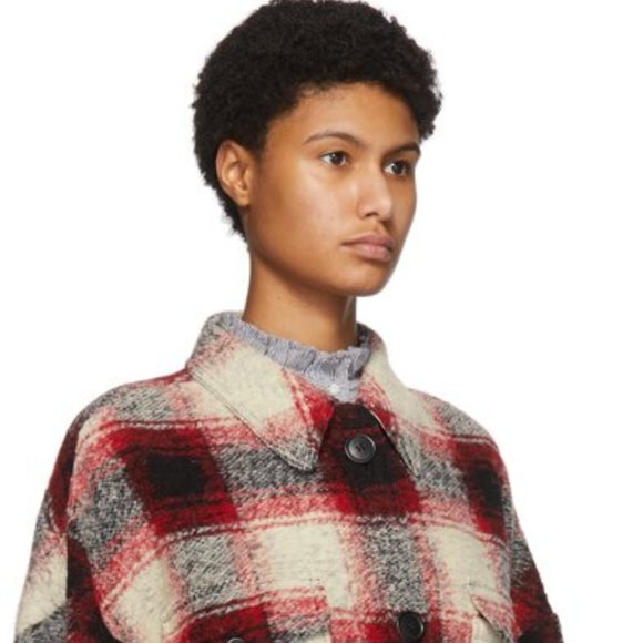 ISABEL MARANT ETOILE Gabrion Coat Red - Picture 2 of 4